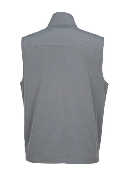 Yazlık Kumaş Yelek Gri Renk Dört Cepli Spor Model - 3