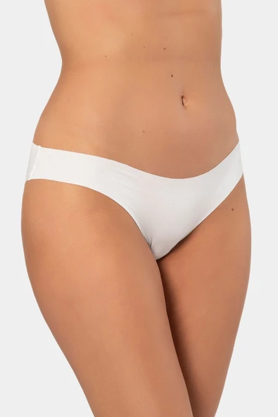 Türen Kadın Lazer Kesim Pamuklu Bikini Külot 907/Beyaz - 5