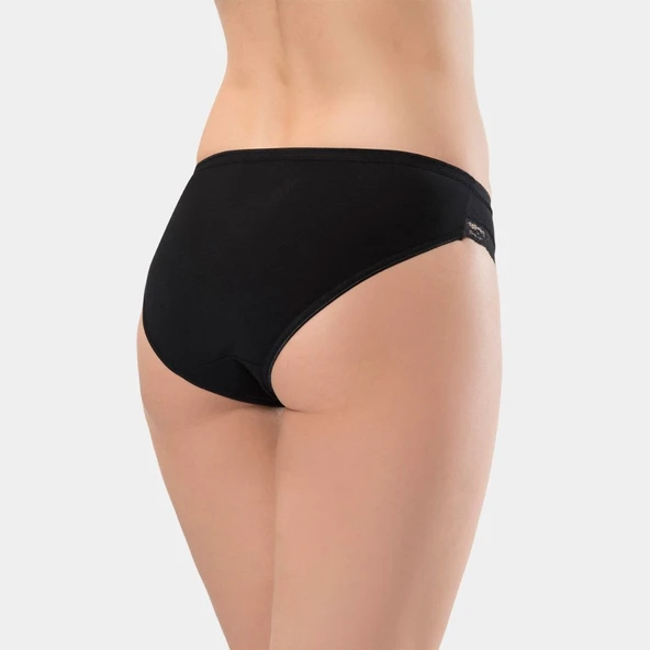 Türen Kadın Likralı Fistolu Bikini (2'li Paket) 238/Siyah - 3