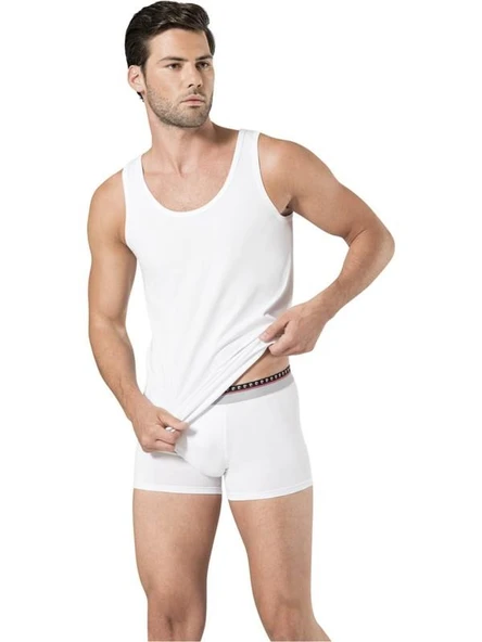 Pierre Cardin  155 Erkek Atlet Boxer Takım - Beyaz