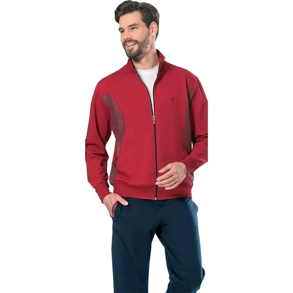 Pierre Cardin 7000 Erkek Eşofman Takım Bordo - 5