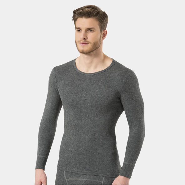 Türen Termal Bisiklet Yaka Uzun Kol (Unisex) 192/Gri - 2