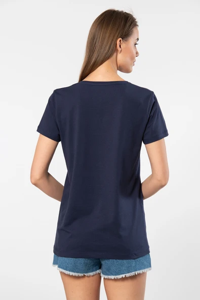 Wtshirt Venice Kısa kollu V Yaka Kadın T-Shirt Laci - 3