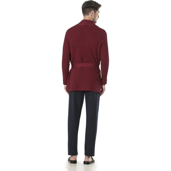 Pierre Cardin 5595 5'li Triko Röpteşambır Pijama Seti Bordo - 4