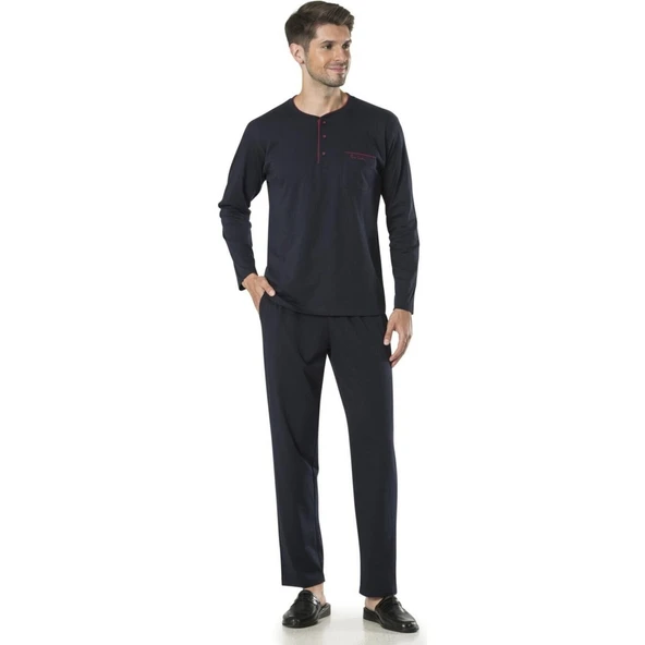 Pierre Cardin 5595 5'li Triko Röpteşambır Pijama Seti Bordo - 2