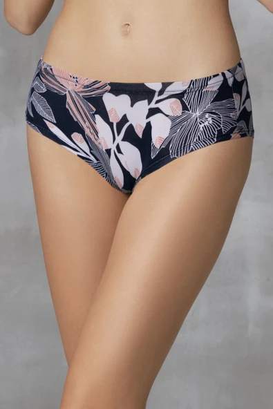 DOREANSE Kadın Pembe & Çiçek Desenli 3'lü Külot Slip 7128 - 7