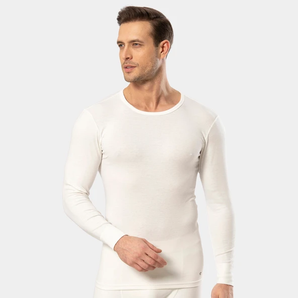 Cacharel - Termal Uzun Kol Bisiklet Yaka 1603/Beyaz - 2