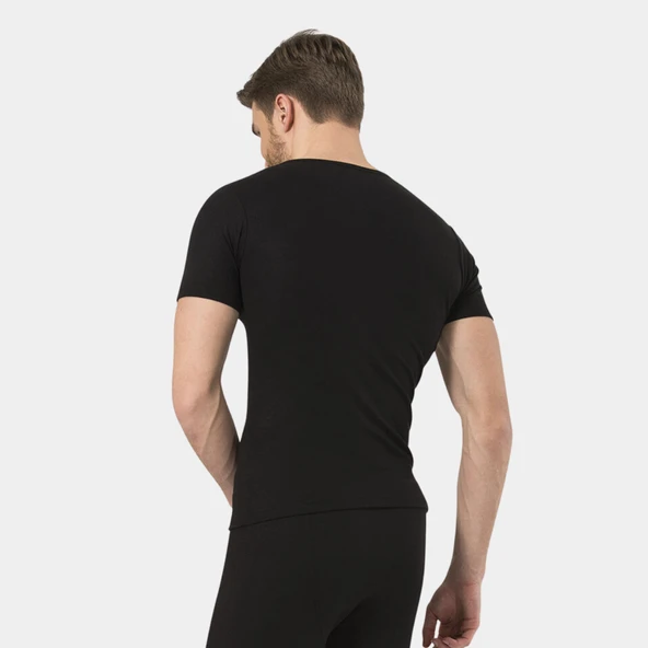 Türen Termal V Yaka Kısa Kol (Unisex) 191/Siyah - 6