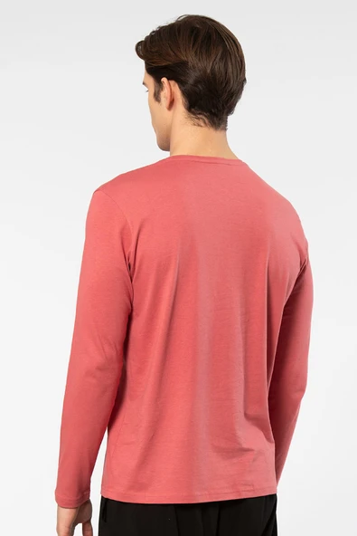 Cacharel Erkek Modal Pamuk V Yaka T-shirt 2243/Mercan - 7
