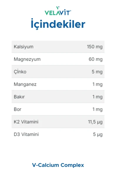 Velavit V-Calsium Complex 30 Tablet - 2
