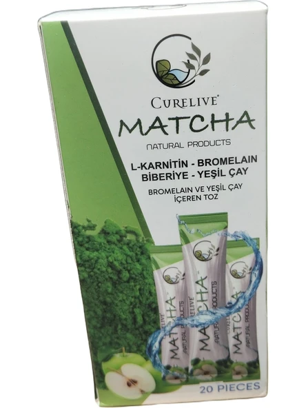 Matcha Detox Bromelain Elma Aromalı Detox Burner Form Maça