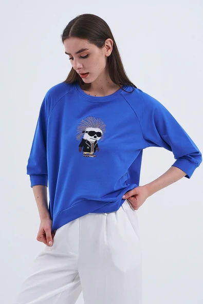 Trend Kadın Eğlenceli Ve Şık Sweatshirt - 9
