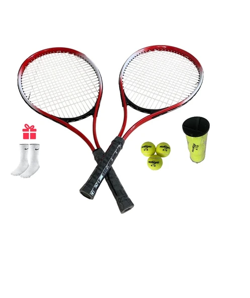 2li Kort Tenis Yetişkin Raketi Seti Başlangıç Seviye Tenis Raketi Seti+Pro Top