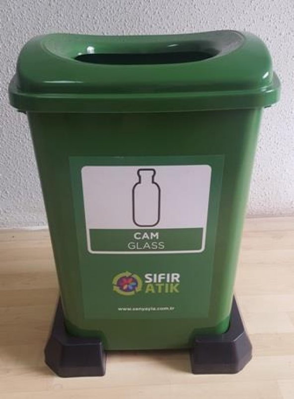 Sıfır Atık Geri Dönüşüm Atık Cam Atık Kovası 50 Lt - 2