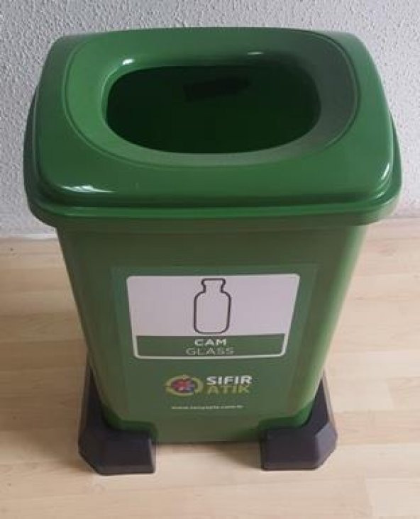 Sıfır Atık Geri Dönüşüm Atık Cam Atık Kovası 50 Lt - 3