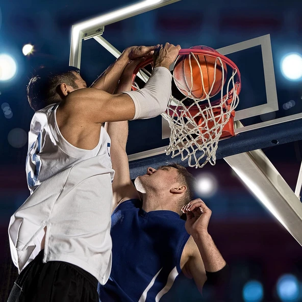 Basketbol Topu 7 Numara İç ve Dış Mekan Uygun Turuncu Basketbol Topu+Pompa+Çorap - 6