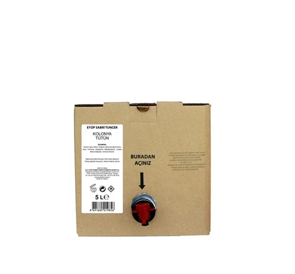Eyüp Sabri Tuncer Tütün Kolonyası 5 Litre Bag IN Box Endüstriyel
