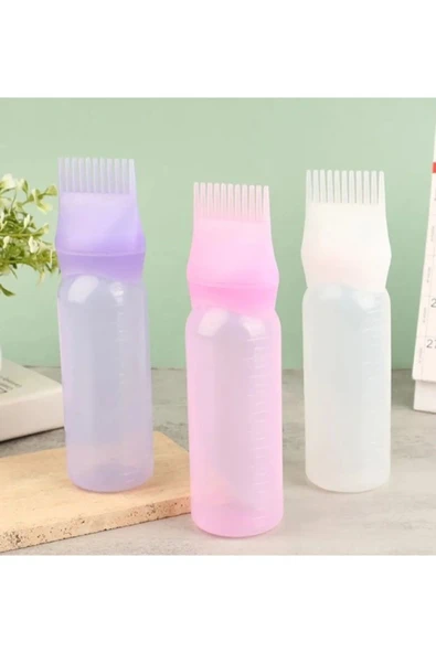 Taraklı Saç Boyama ve Bakım Yağı Uygulama Şişesi 1 ADET - Resim 3