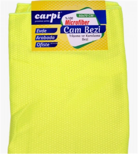 Carpi Mikrofiber Cam Temizleme Bezi 50 x 70 CM Karışık Renk