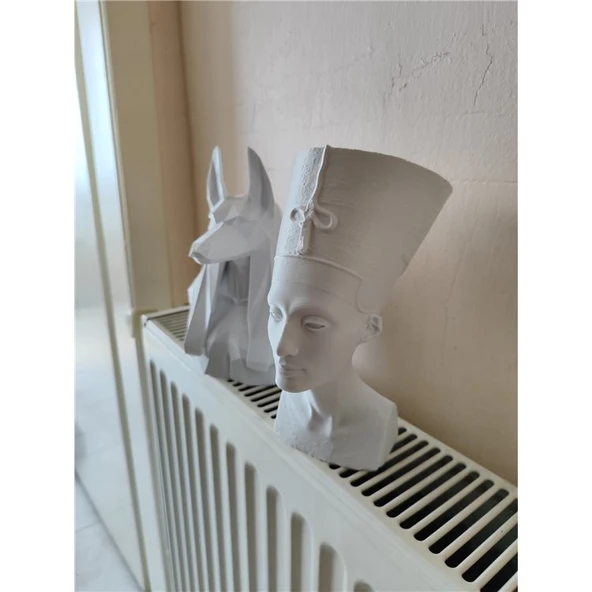 Antik Mısır Nefertiti ve Anubis Biblo 20 Cm - 3