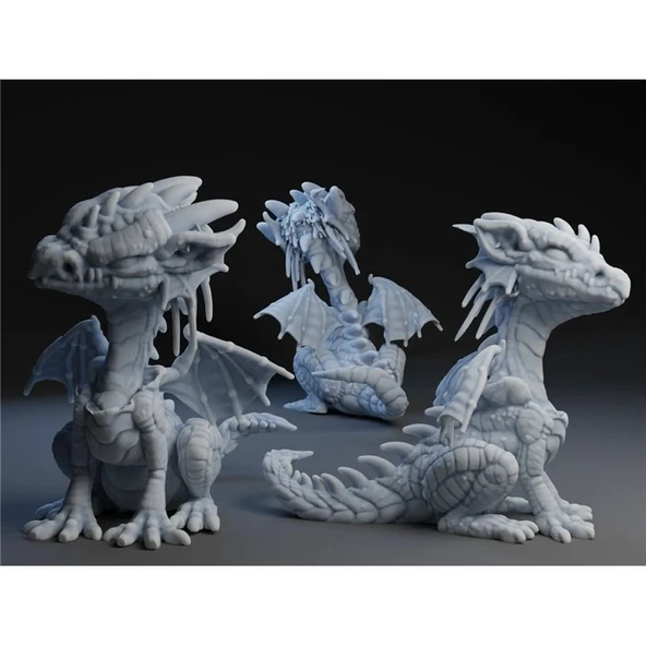 Baby Dragon Figür Boyanabilir 10 Cm