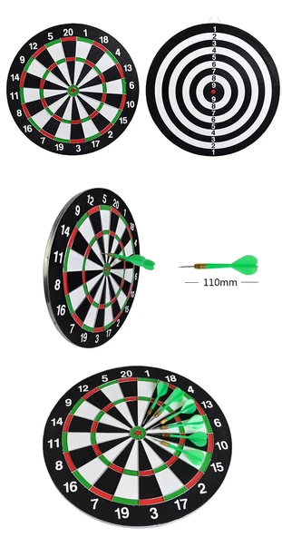 Dart Tahtası Seti 15 İnç Büyük Orta Boy Çift Taraflı Dart Tahtası Oyun Seti - Resim 4
