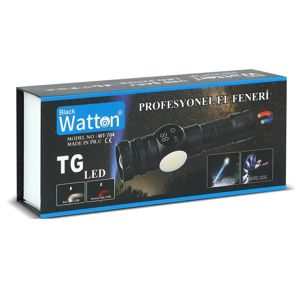 9 Mod Şarjlı Kamp Lambası El Feneri  Wt-704 - Resim 3