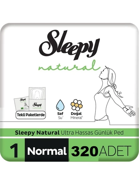 Sleepy Natural Ultra Hassas Günlük Ped Normal 320 Adet Ped