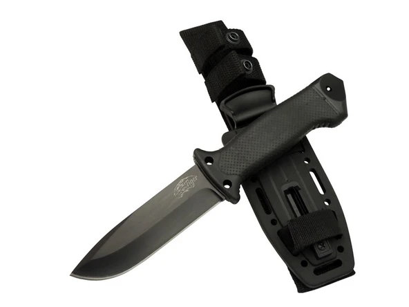 Tiger Tactical HTM 3321 A Siyah Outdoor / Survival Bıçak 27cm - Kauçuk Sap, Kılıflı, Kutulu