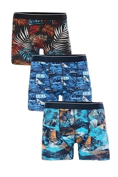 Işıl Erkek Likralı Boxer Desenli 6 Adet