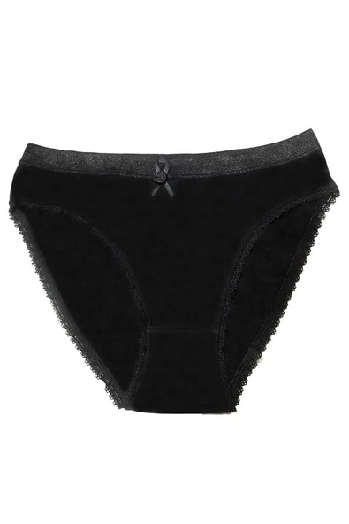 Şahinler Kadın için Dantel Kenarlı Siyah Renk Bikini Külot B223