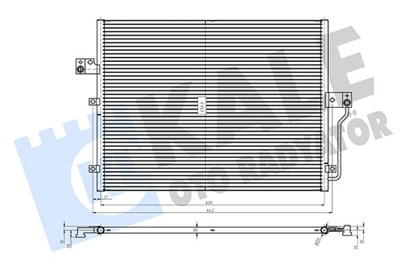 KLİMA RADYATÖRÜ SSANGYONG ACTYON I ACTYON SPORTS I 2.0XDİ 06 KYRON 2.0XDİ 05 14 REXTON REXTON II 2 .7XDİ 04 RODIUS I 2.7XDİ 05 KURUTUCUSUZ BRAZING AL-AL 600X456.6X16