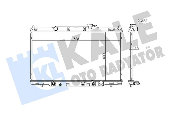 RADYATÖR CRV II AL/PL/BRZ 400x728x16