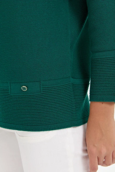 Desen Oversize Uzun Kol Kadın Kazak - Minimalist Stil - 6