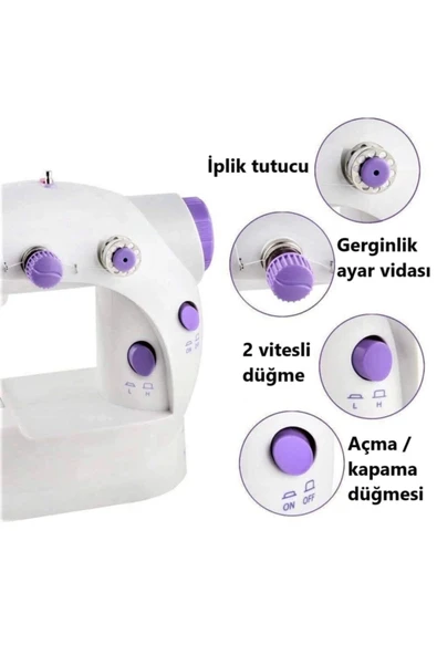 Mini Ev Dikiş Makinesi Pedallı Sewıng Machine - 5