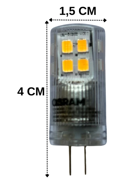 (4 Adet) Osram 2,6W (28W) 2700K (Sarı Işık) G4 Duylu Led Kapsül Ampul - Resim 3