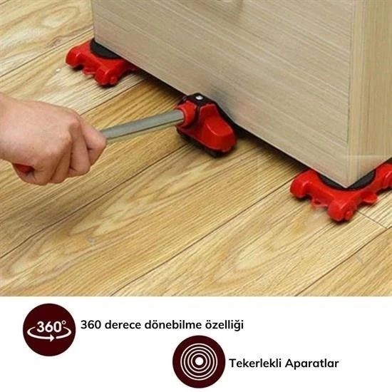 Tekerlekli Basit Pratik Ağır Beyaz Eşya Mobilya Taşıma Kaydırma Aleti Aparatı Seti - 5