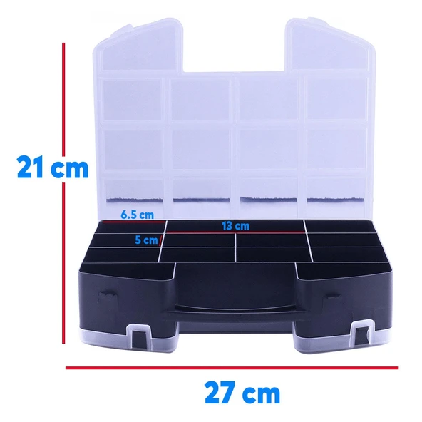 24 Bölmeli Organizer Kutu Çift Taraflı Küçük Malzeme Alet Takım Çantası - 2
