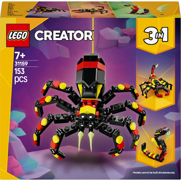 Lego Creator 3’ü 1 Arada Vahşi Hayvanlar: Şaşırtıcı Örümcek 31159 - 7 Yaş ve Üzeri Çocuklar için Akrep veya Yılana Dönüşebilen Yaratıcı Oyuncak Yapım Seti - 3