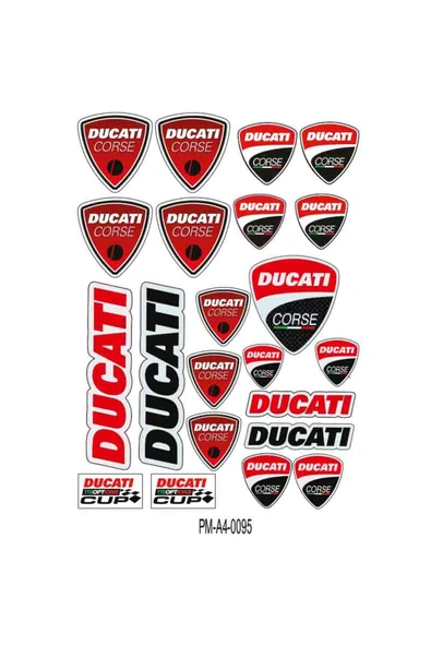 PROMOT SPONSOR DUCATI CUP EKİPMAN KASK MOTORSİKLET STİCKER SETİ 01