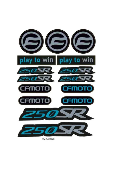 PROMOT CFMOTO 250SR MOTOSİKLET ÇOKLU STİCKER SETİ 05