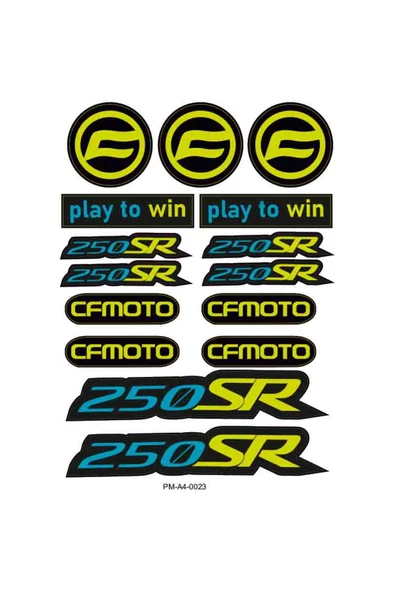 PROMOT CFMOTO 250SR MOTOSİKLET ÇOKLU STİCKER SETİ 02