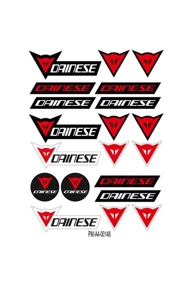 PROMOT DAINESE EKİPMAN KASK MOTORSİKLET GRENAJ STİCKER SETİ 01