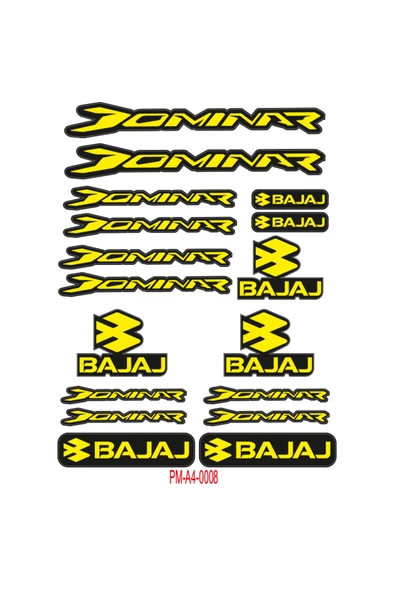 PROMOT Dominar Bajaj Motosiklet Çoklu Sticker Seti 04