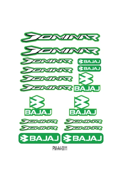 PROMOT Dominar Bajaj Motosiklet Çoklu Sticker Seti 07