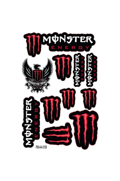 PROMOT MONSTER EKİPMAN KASK MOTORSİKLET GRENAJ OTO BİSİKLET STİCKER SETİ 03