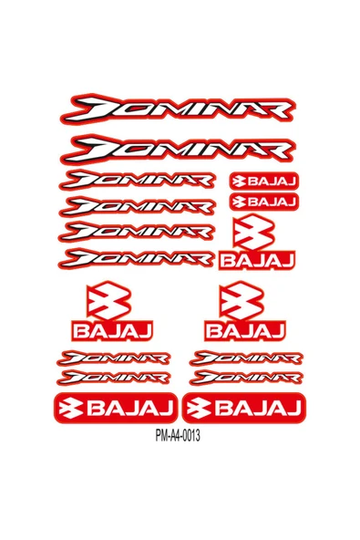 PROMOT Dominar Bajaj Motosiklet Çoklu Sticker Seti 09