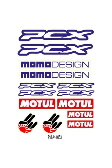 PROMOT PCX MOMO DESİGN STİCKER SETİ ÇOKLU STİCKER 02