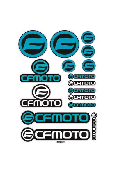 PROMOT CFMOTO EKİPMAN KASK MOTORSİKLET STİCKER SETİ 01