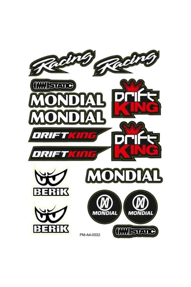 PROMOT MONDİAL DRİFT L GRENAJ STİCKER SETİ DRİFT MOTOSİKLET STİCKER SETİ 1